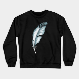 Blue feather Crewneck Sweatshirt